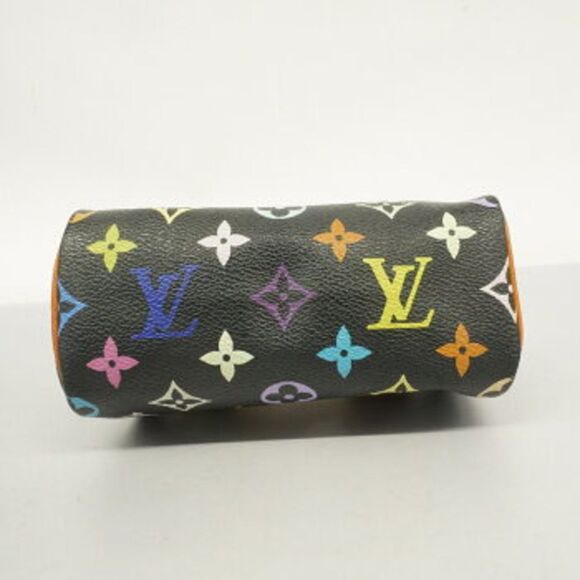 Louis Vuitton Monogram Multicolor Mini Speedy Shoulder Bag Black - Picture 9 of 11